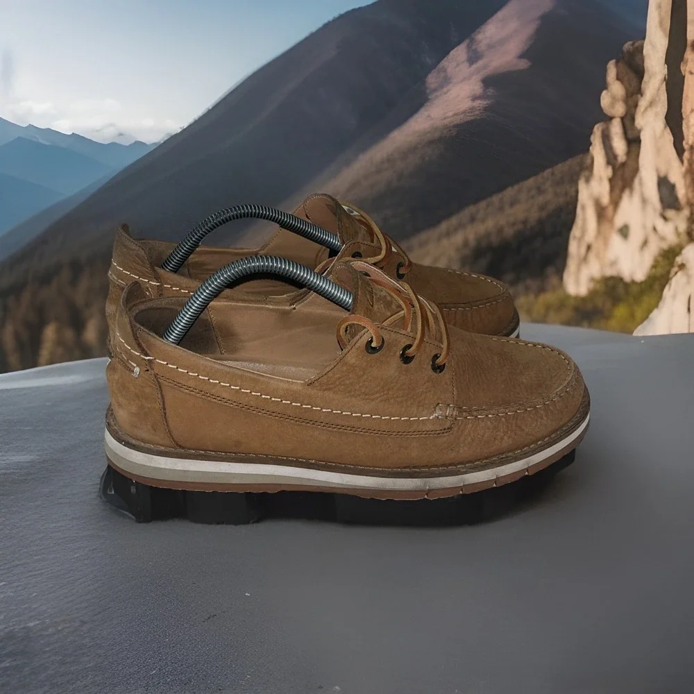 Clarks Originals Men's Size 10.5 Wallabee Tan Leather Dress Casual Shoes‎ Clean